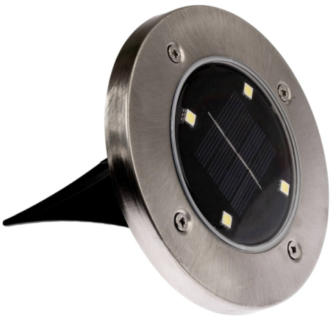 MasterLED Földbe szúrható 0,4 W-os kerek napelemes lámpa 4 SMD