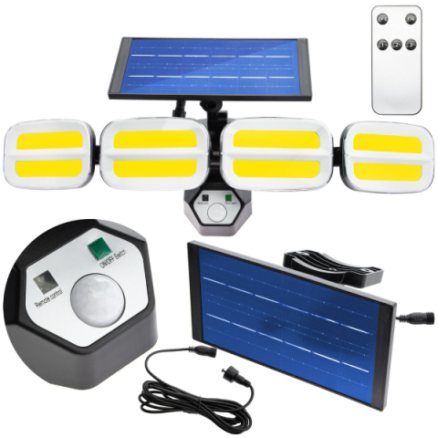MasterLED Solar LED napelemes reflektor 20W-os mozgásérzékelővel
