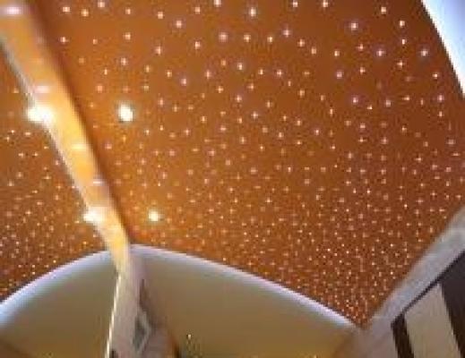 LED-es csillagos égbolt fürdőszobában