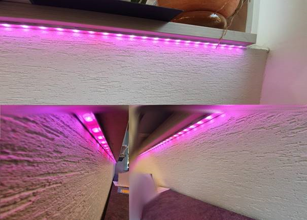 RGB LED szalag rejtett világítás