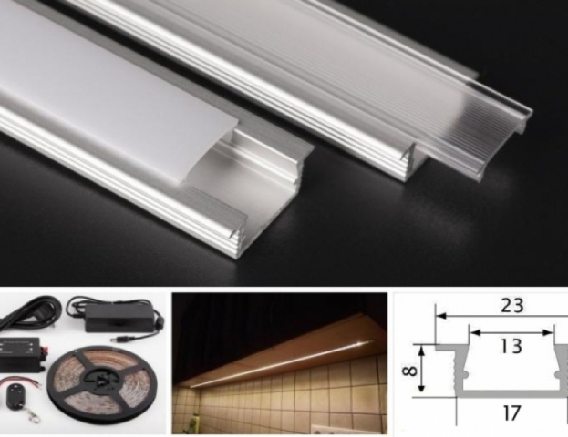 LEDmaster Prémium Vízálló hideg fehér 60 LED/méteres LED szalag szett, konyhapult ...