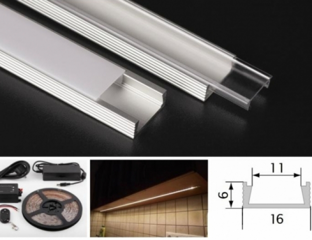 LEDmaster Prémium Vízálló hideg fehér 120 LED/méteres LED szalag szett, konyhapult ...