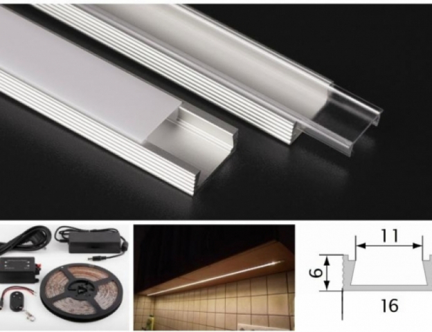 LEDmaster Prémium Vízálló meleg fehér 120 LED/méteres LED szalag szett, konyhapult ...