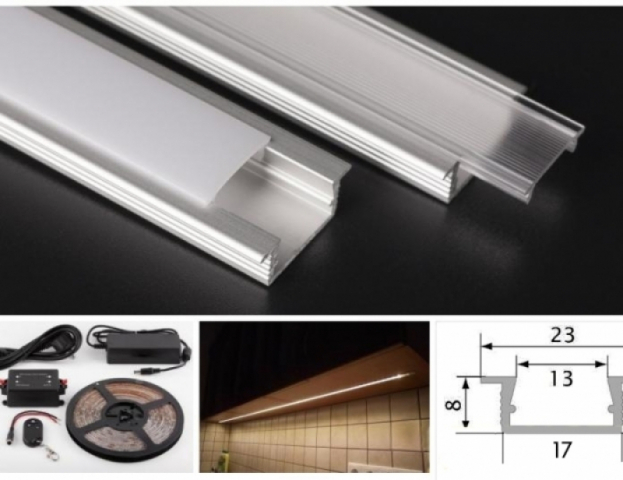 LEDmaster Prémium Vízálló meleg fehér 60 LED/méteres LED szalag szett, konyhapult ...
