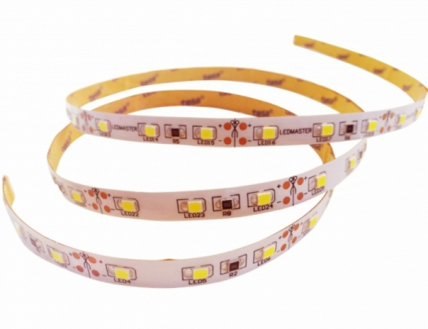 LEDmaster Prémium 60 LED/méteres 12V-os vízálló natúr fehér 2835 nano LED szalag