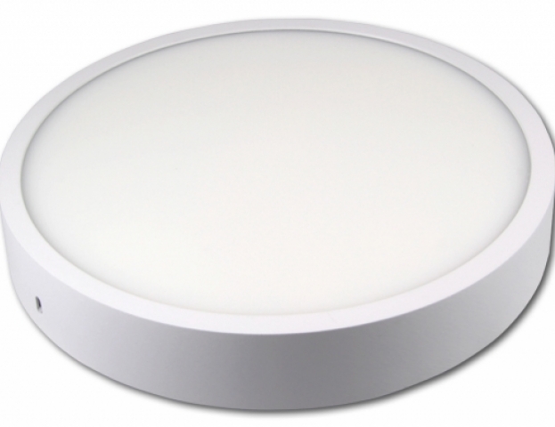 MasterLED 24 W-os falon kívüli, natúr fehér, kör alakú, fehér keretű, LED-es mennyezetlámpa 