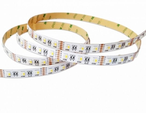LEDmaster Prémium 60 LED/méteres 24 V-os vízálló RGB + hideg fehér 5050 LED szalag 5m/ ...