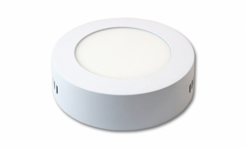 MasterLED Proma 6 W-os falon kívüli meleg fehér, kör alakú LED-es mennyezetlámpa 