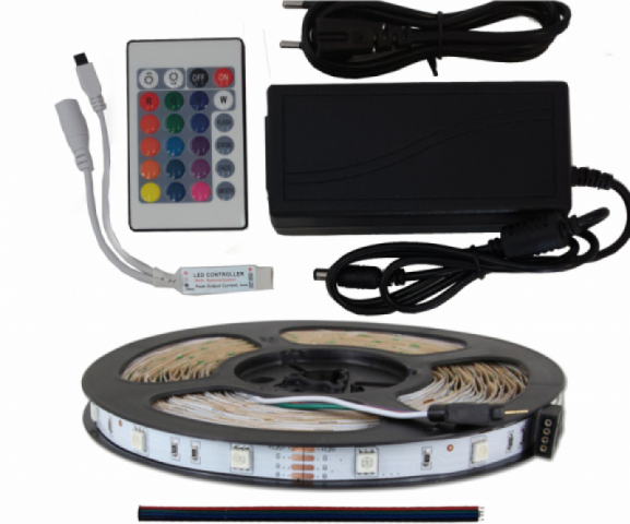 MasterLED Vízálló RGB 30 LED/méteres LED szalag szett 