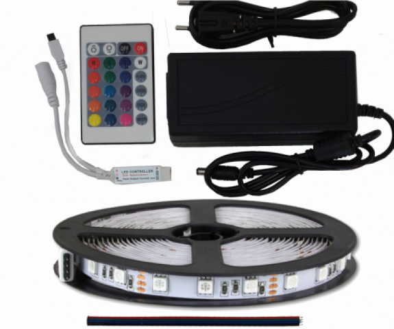 MasterLED Vízálló RGB 60 LED/méteres LED szalag szett 