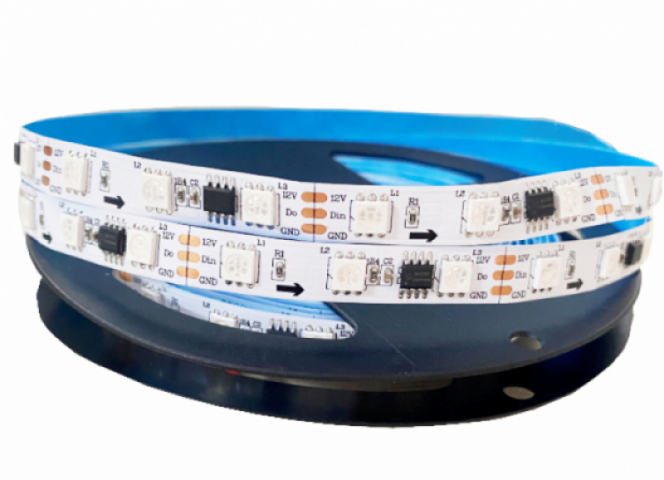 LEDmaster Prémium 60 LED/méteres 12 V-os digitális beltéri RGB 5050 LED szalag 