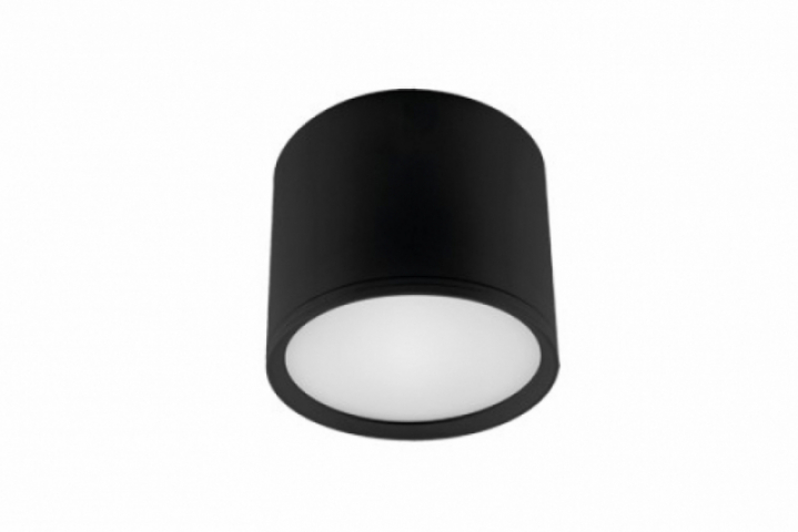 Strühm Rolen 3 W-os ø75 mm fekete színű kerek natúr fehér mennyezeti lámpa IP20-as ...