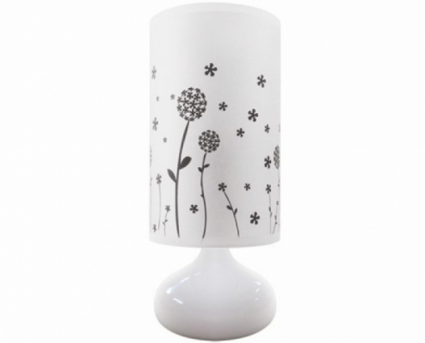 Strühm Zyta asztali lámpa fehér virág mintával 