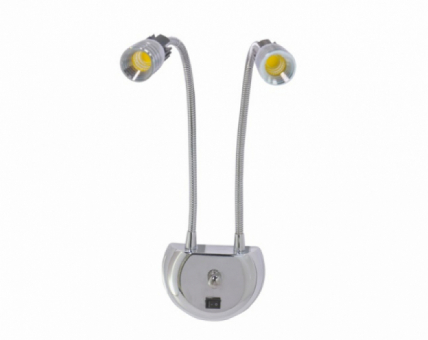 Strühm Florya-6 LED natúr fehér, króm fali lámpa 