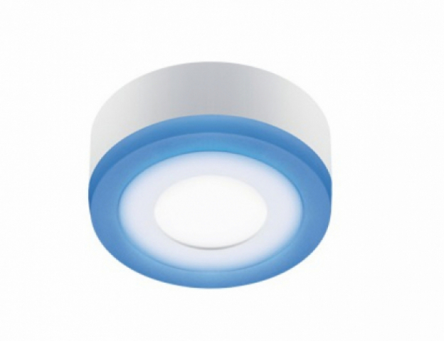 Strühm Alden 3W+3W-os ø105 mm kerek natúr fehér mennyezeti lámpa IP42-es védettségű 