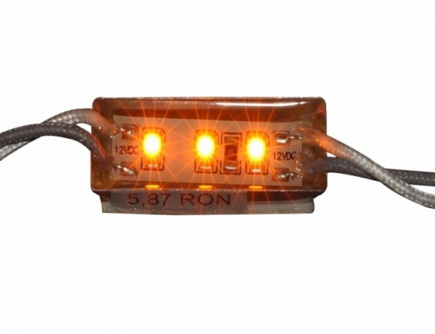 LEDmaster Prémium 3 LED/db 12 V-os vízálló sárga LED modul 