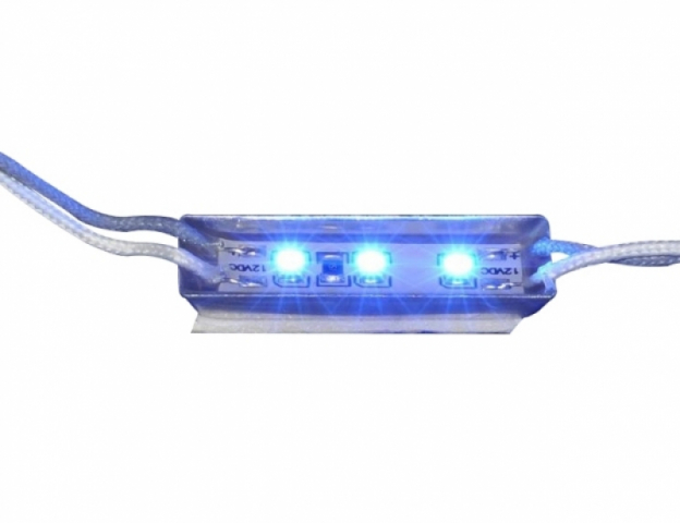 LEDmaster Prémium 3 LED/db 12 V-os vízálló kék LED modul 