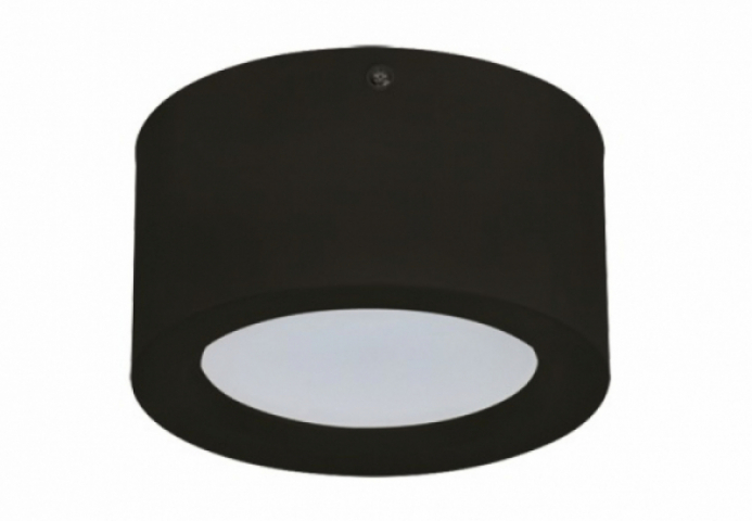 Strühm Sandra 10 W-os ø140 mm fekete színű kerek natúr fehér mennyezeti lámpa 