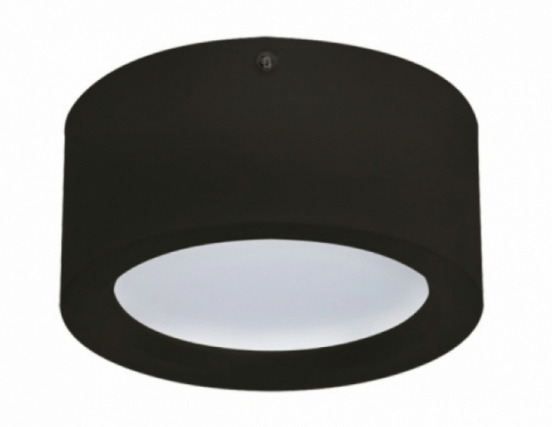 Strühm Sandra 15 W-os ø180 mm fekete színű kerek natúr fehér mennyezeti lámpa 