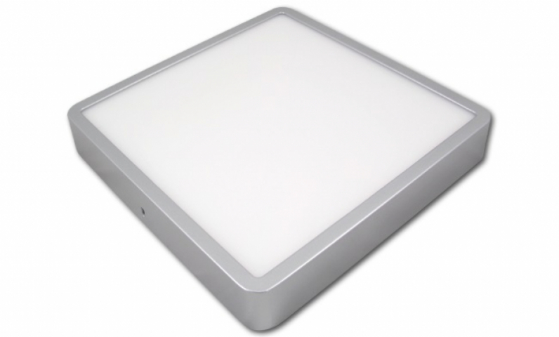 MasterLED Orto 24 W-os négyzet alakú natúr fehér,  ezüst színű led panel