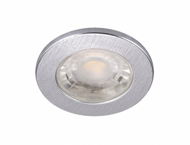 Strühm Fin Led IP44, 3 W-os süllyesztett natúr fehér, ezüst színű kör alakú LED-es ...