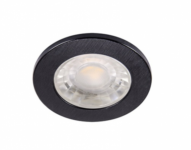 Strühm Fin Led 3 W-os süllyesztett natúr fehér, fekete színű kör alakú LED-es mennyezetlámpa