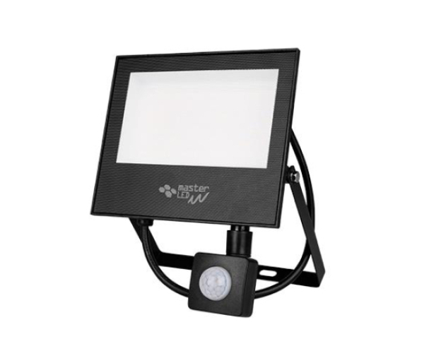 MasterLED Tiga 50 W-os natúrfehér mozgásérzékelős LED reflektor 