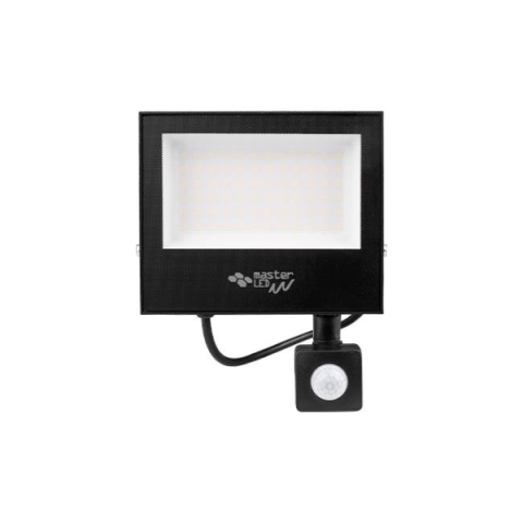 MasterLED Tiga 50 W-os natúrfehér mozgásérzékelős LED reflektor