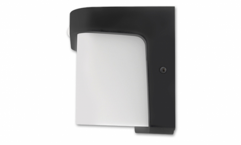 MasterLED Corgi 12 W-os, 170x170x146cm-es natúr fehér, fekete oldalfali lámpa mozgásérzékelős