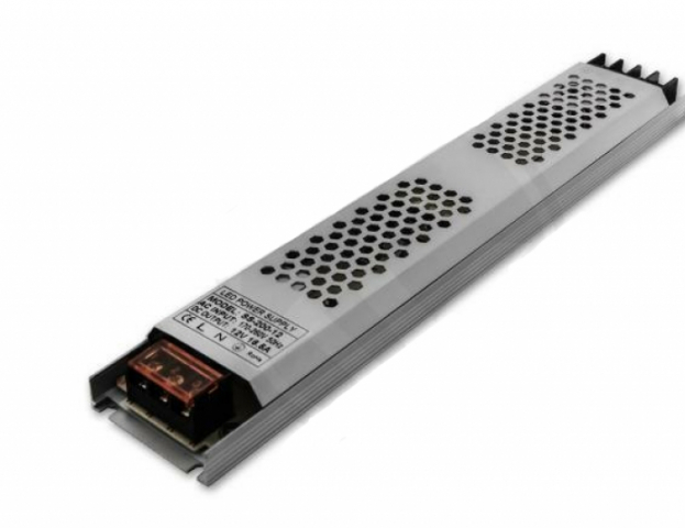 MasterLED Flat 200 W-os beltéri tápegység, 16.7 Amper, 12VDC 