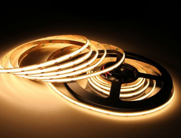 LEDmaster Prémium 480 LED/méteres 12 V-os beltéri meleg fehér LED COB szalag 