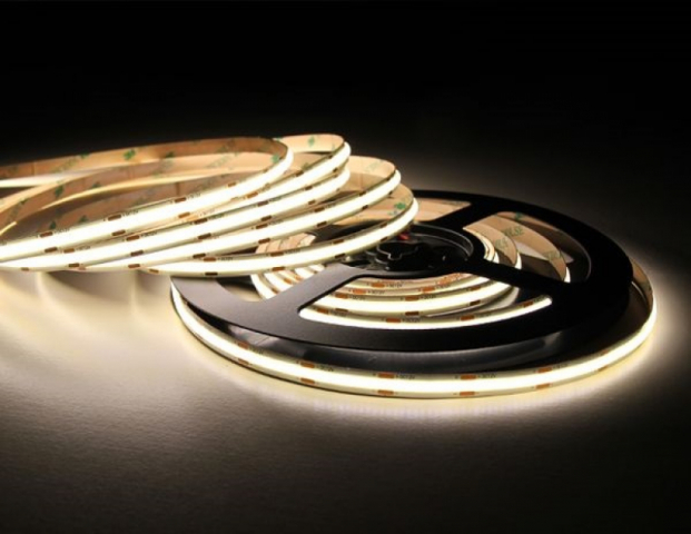 EcoLight 480 LED/méteres 12 V-os beltéri natúr fehér LED COB szalag 5 m / tekercs 