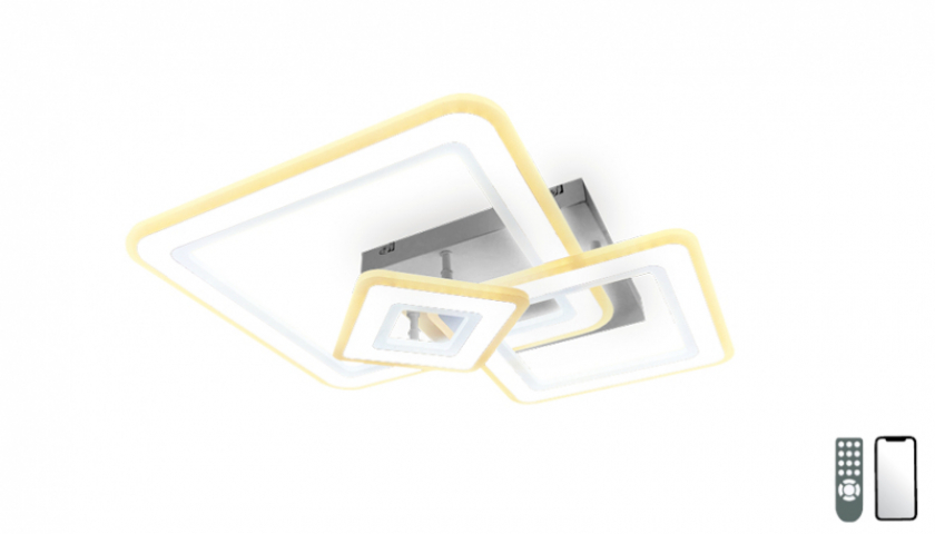 Lucero Ryder 198 W-os, 50 cm átmérőjű fehér LED távirányítós és mobil applikációval ...
