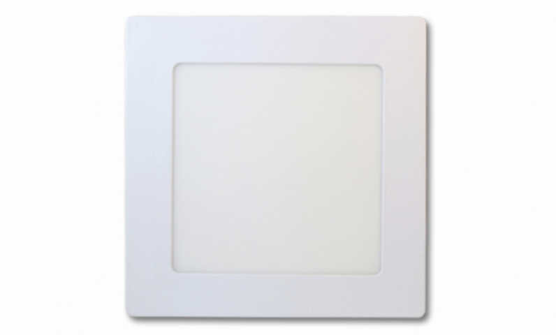 EcoLight 6 W-os falon kívüli natúr fehér, négyzet alakú LED-es mennyezetlámpa 