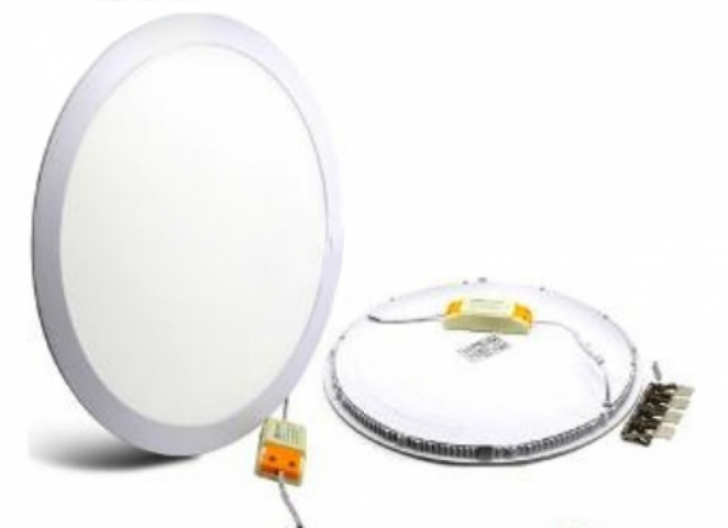 LEDmaster Prémium 400 x 400-as süllyesztett kör alakú 36 W-os natúr fehér LED panel 