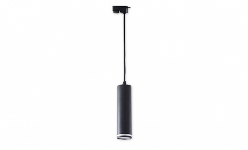 MasterLED Ring fekete henger alakú sínre szerehető lámpa keret, GU10-es foglalattal 