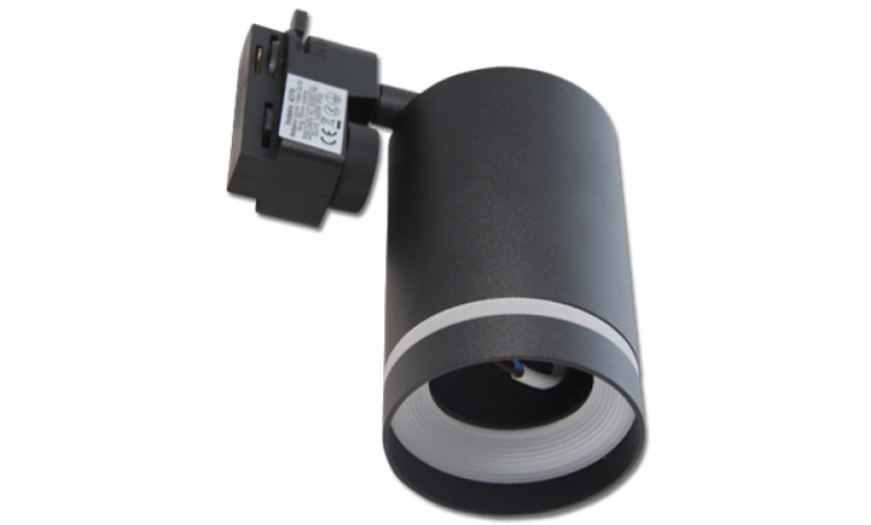 MasterLED Ring fekete sínre szerehető lámpa keret, GU10-es foglalattal 