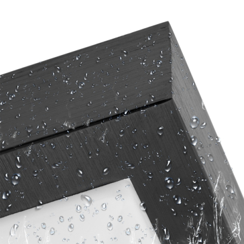 MasterLED Solen 270x270 mm négyzet alakú fekete mennyezeti lámpa 2xE27 foglalattal