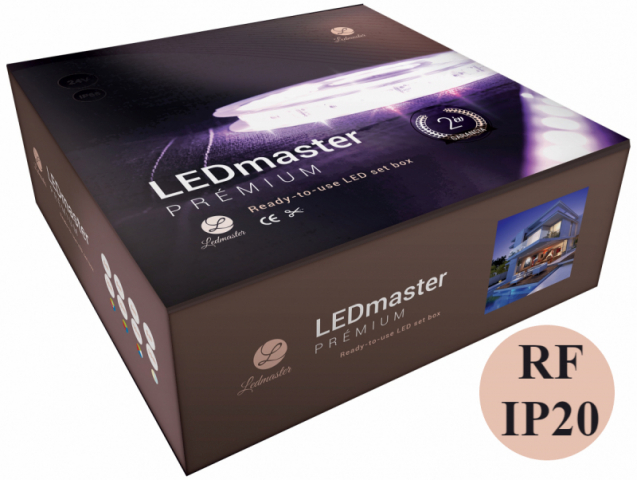 LEDmaster Prémium RGB+W LED szalag szett rádiófrekvenciás távirányítóval, IP20 - 10 méter 