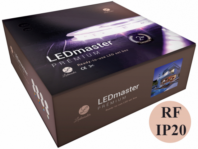 LEDMASTER PRÉMIUM DIGITÁLIS RGB LED SZALAG SZETT RÁDIÓFREKVENCIÁS TÁVIRÁNYÍTÓVAL, IP20 - 5 MÉTER