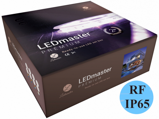 LEDmaster Prémium RGB+W LED szalag szett, rádiófrekvenciás távirányítóval IP65 - 5 ...