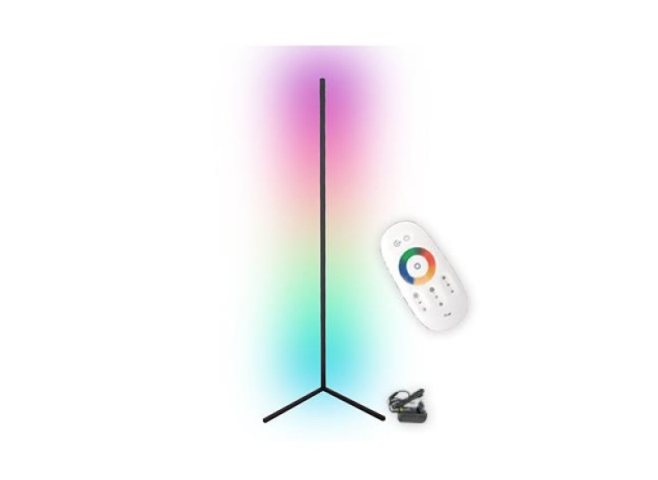 MasterLED Sarok RGB falmosófény 140 cm fekete színű kerettel