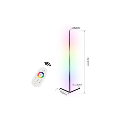 MasterLED Sarok RGB falmosófény 140 cm fekete színű kerettel