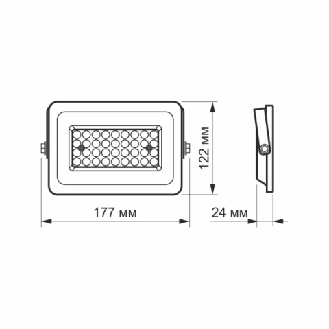 Videx F2e 30 W-os natúrfehér LED reflektor