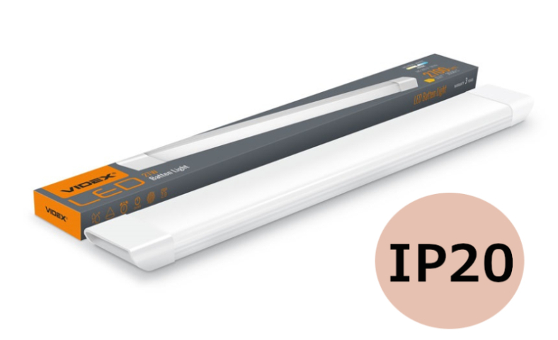 Videx Batten Led 27 W-os falon kívüli por-és páramentes fehér lámpa IP20-as ...