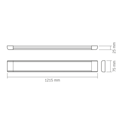 VIDEX BATTEN LED 50 W-OS FALON KÍVÜLI POR-ÉS PÁRAMENTES FEHÉR LÁMPA