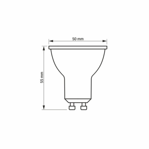 Videx GU10-es foglalatú 7 W-os SMD LED izzó natúr fehér