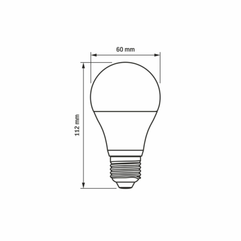 VIDEX A60 LED IZZÓ 12 W-OS NATÚR FEHÉR, E27-ES FOGLALATTAL