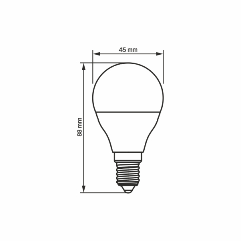 VIDEX G45 LED IZZÓ 7 W-OS NATÚR FEHÉR, E27-ES FOGLALATTAL