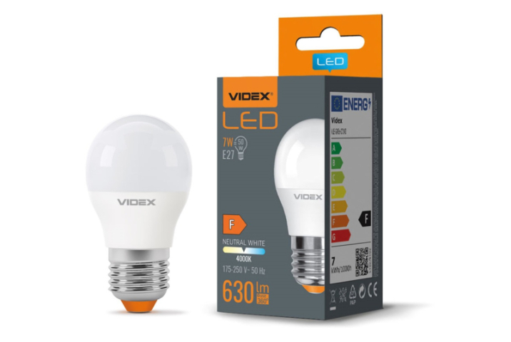 Videx C37 LED izzó 7 W-os natúr fehér, E27-es foglalattal 